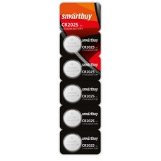 Батарейка Smartbuy CR2025, упаковка 5шт