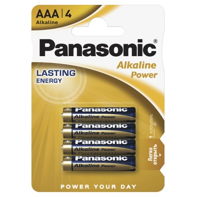 Батарейки Panasonic Alkaline Power AAA, упаковка 4шт