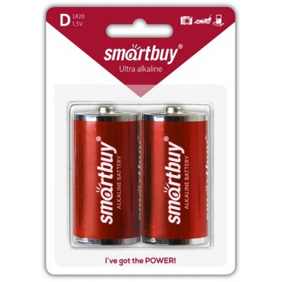 Батарейки Smartbuy LR20, упаковка 2шт