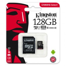 Карта памяти Kingston Canvas Select microSDXC 128 Гб + SD адаптер