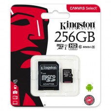 Карта памяти Kingston Canvas Select microSDXC 256 Гб + SD адаптер