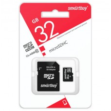 Карта памяти SmartBuy microSDHC 32 Гб + SD адаптер